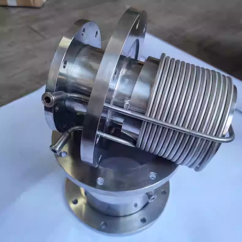 Vacuum tube heat exchanger condenser cooling inner tube heater water-cooled well inner flange stainless steel pipe